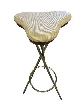 SGABELLO VINTAGE METALLO FINTO BAMBOO