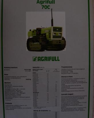 Depliant originale colori trattore Agrifull  70 C