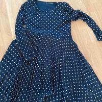 Abito Hallhuber, taglia 34, blu scuro con pois bia