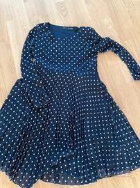 Abito Hallhuber, taglia 34, blu scuro con pois bia