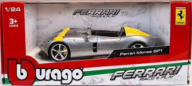 Bburago Ferrari Monza SP1 1:24 Silver Giallo