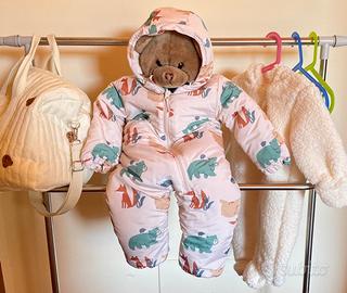 Tutina imbottita neonato 3-6 mesi, invernale