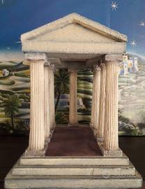 Tempio in polistirolo realizzato e decorato a mano