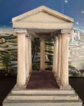 Tempio in polistirolo realizzato e decorato a mano