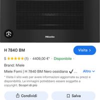 Forno miele H7840BM nero nuovo