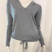 WEEKEND MAX MARA Maglia grigia cappuccio