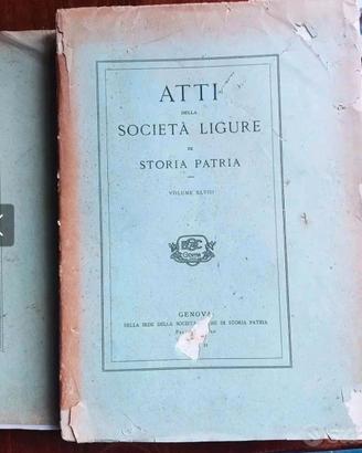 Due volumi. Atti della società ligure di storia pa