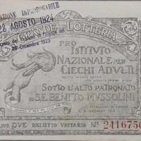 Biglietto Lotteria Istituto Nazionale per Ciechi 1