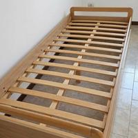 Letto singolo con cassetti in simil-legno