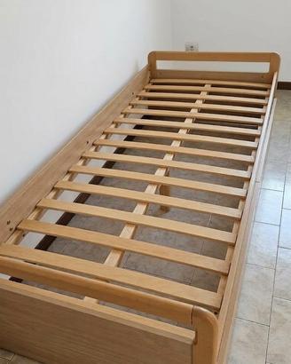 Letto singolo con cassetti in simil-legno
