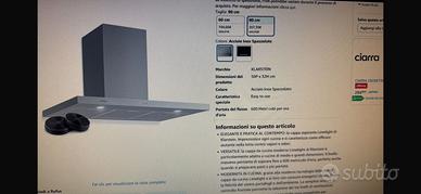 cappa aspirante Klarstein limelight 90 cm inox