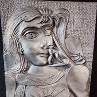 Bassorilievo di Dira Maar Picasso in Peltro