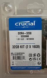Crucial RAM 32GB (2x16GB) DDR4 3200MHz