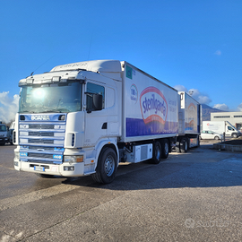 Scania 144 L 460 motrice + rimorchio frigo