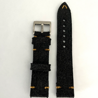 Cinturino artigianale in jeans e pelle VEGAN 19 mm