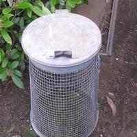 Cesto spazzatura zincato