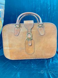 Valigia vintage in cuoio – Anni ‘60 Artigianale