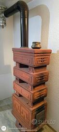 Stufa a legna in terracotta componibile