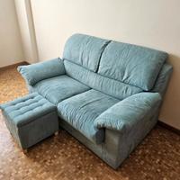 Divano letto 2 posti con pouf contenitore