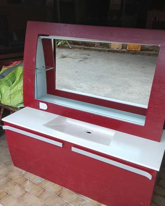mobile bagno composto da specchio 