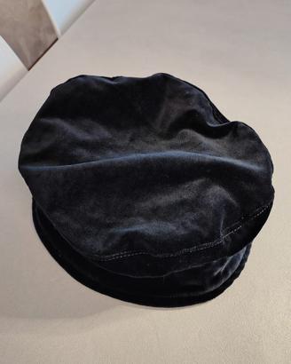 Cappello donna in velluto nero