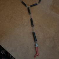 Collana Vintage argento corno corallo