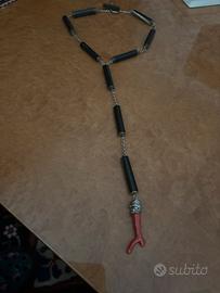 Collana Vintage argento corno corallo