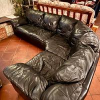 DIVANO AD L IN VERA PELLE NERO DIVANI & DIVANI