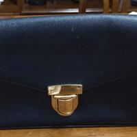 Borsa pochette Benetton, colore blu , nuova