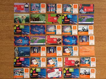 72 ricariche telefoniche vari anni tim wind tre