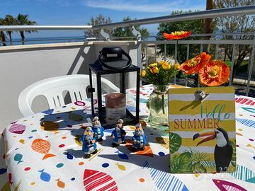 Attico fronte mare, 5 posti, aria condizionata