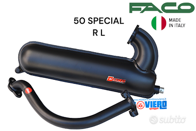 Marmitta a SILURO NERA con collettore Vespa 50 Sp