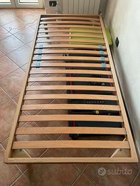 DORSAL Rete letto singolo 90x195 cm doghe in legno