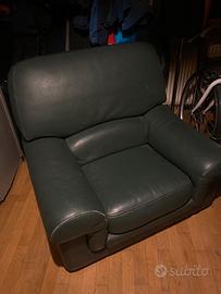 Poltrona in vera pelle