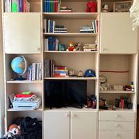 Libreria con ante e cassetti