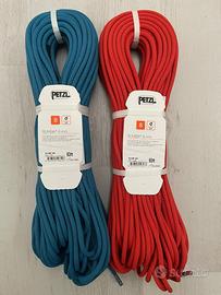 Mezze corde Petzl Rumba 8mm 2x60m per alpinismo