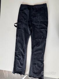 Pantaloni Gallery Dept neri con schizzi di vernice