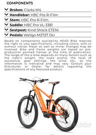 Bici Elettrica HEAD TERNI MAN Tg 47 Batt. 630 Wh