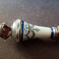 Un sigillo da cera lacca antico, ceramica-argento