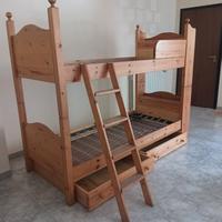 Letto a castello in legno 
