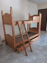Letto a castello in legno 