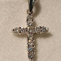 catenina in argento con croce zirconi 