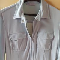 Abito blusa e gonna azzurro ghiaccio 