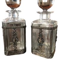 Bottiglie cristallo e peltro