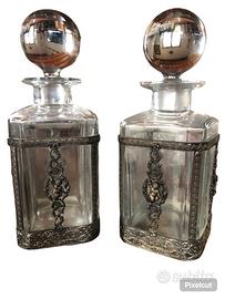 Bottiglie cristallo e peltro