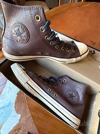 Converse All Star High 42,5 scarpe pelle marrone