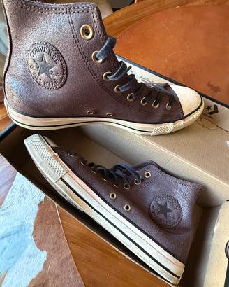 Converse All Star High 42,5 scarpe pelle marrone