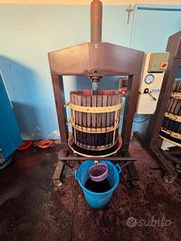 attrezzatura per palmento  da uva a  mosto