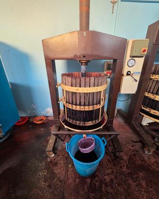 attrezzatura per palmento  da uva a  mosto
