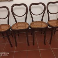 4 sedie da bistrot Thonet Coeur originali